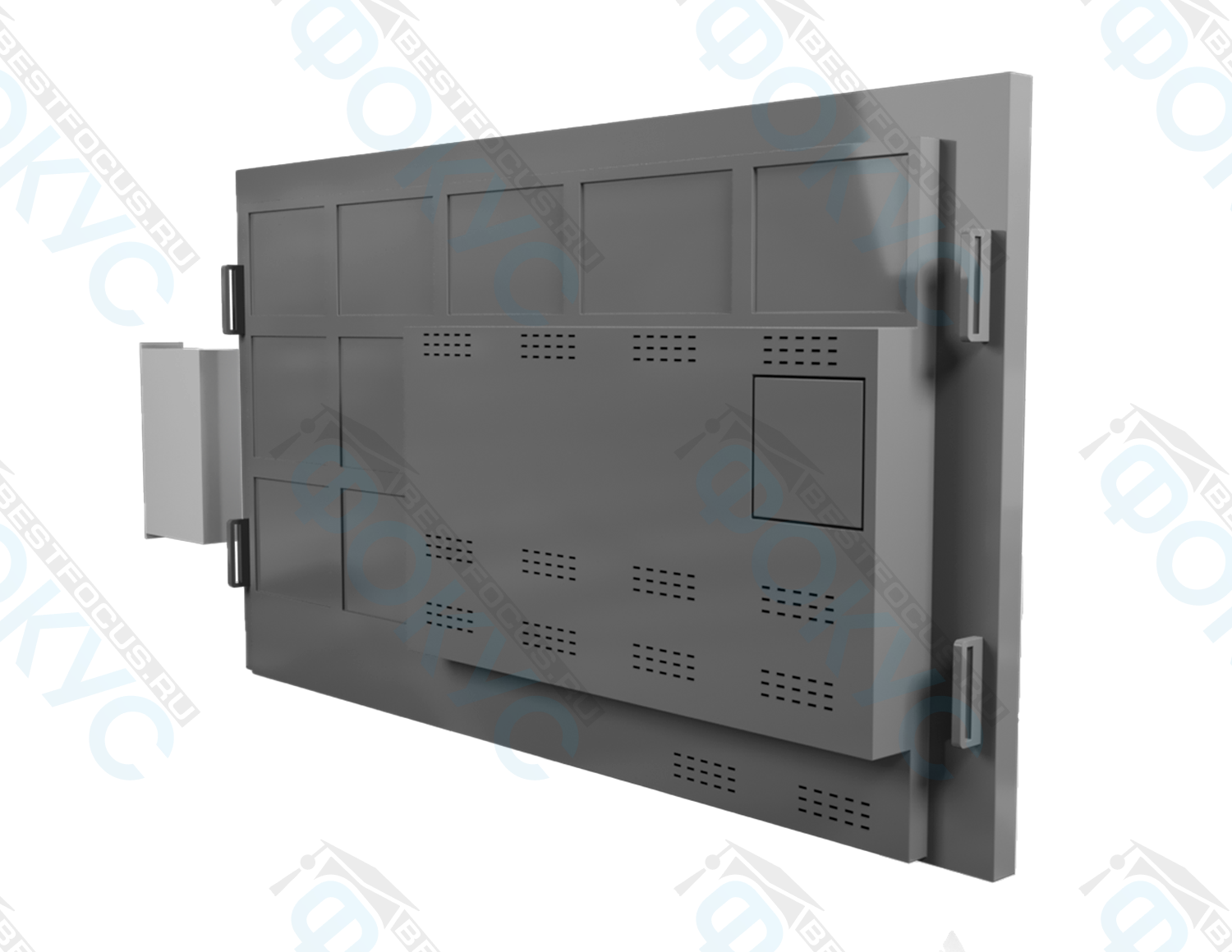 Задняя панель интерактивной панели 75 дюймов с креплениями и вентиляционными отверстиями