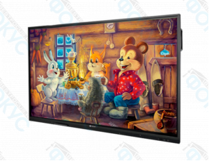 Интерактивная панель 43 дюйма с детской иллюстрацией для образовательных учреждений