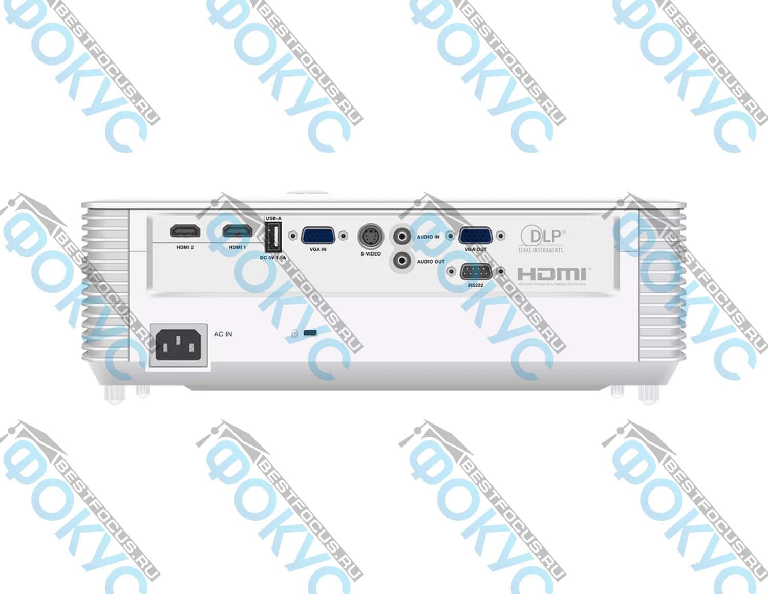 Проектор InFocus SP226ST, задняя панель с разъемами HDMI, VGA, S-Video, аудио и RS232
