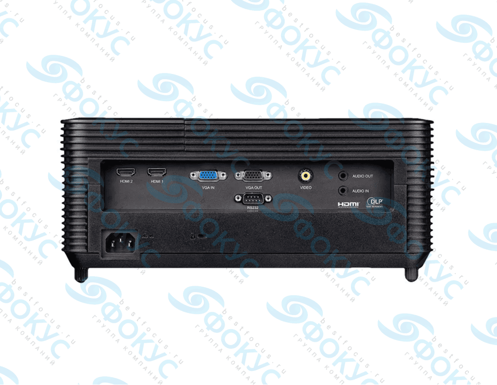 Задняя панель проектора InFocus IN134ST с HDMI, VGA, аудио и видеоразъемами
