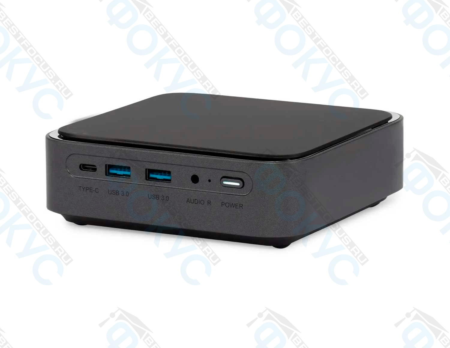 Мини-компьютер Работа 414 с портами USB 3.0, Type-C, аудиоразъемом и кнопкой питания на передней панели