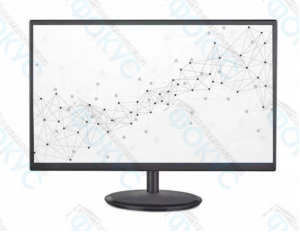 Монитор 21.5 дюйма с тонкими рамками и черной подставкой