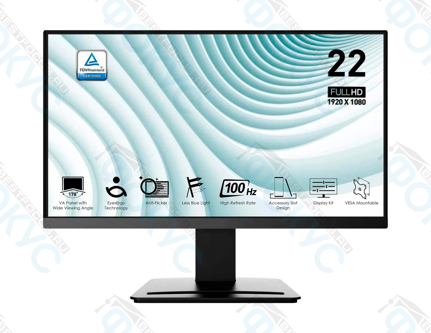 Монитор 21.5 дюйма с разрешением Full HD и частотой 100 Гц