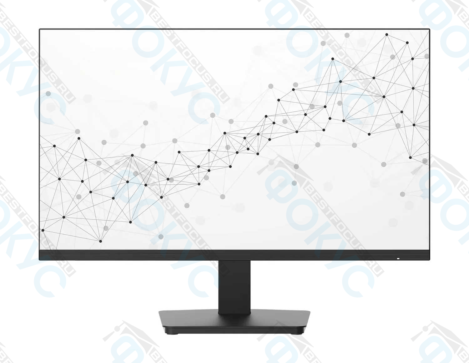 Монитор 21.5 дюйма с тонкими рамками и черной подставкой