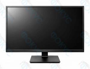 Монитор 23.8 дюйма с черной рамкой и прямоугольной подставкой