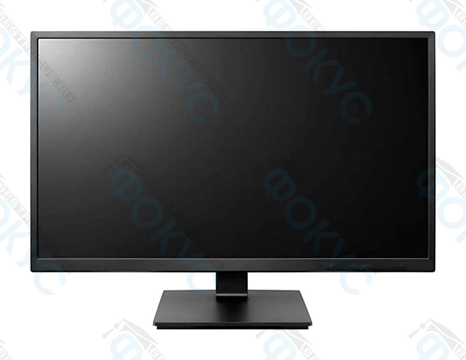 Монитор 23.8 дюйма с черной рамкой и прямоугольной подставкой