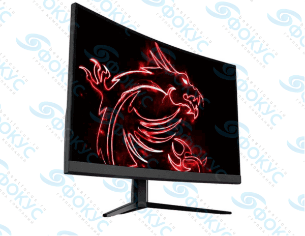 Игровой изогнутый монитор MSI 27 дюймов с красным логотипом дракона