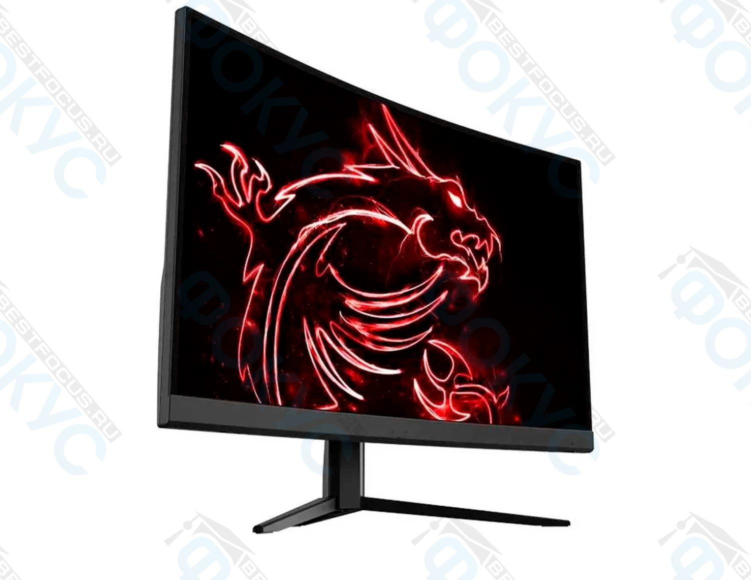 Игровой изогнутый монитор MSI 27 дюймов с красным логотипом дракона