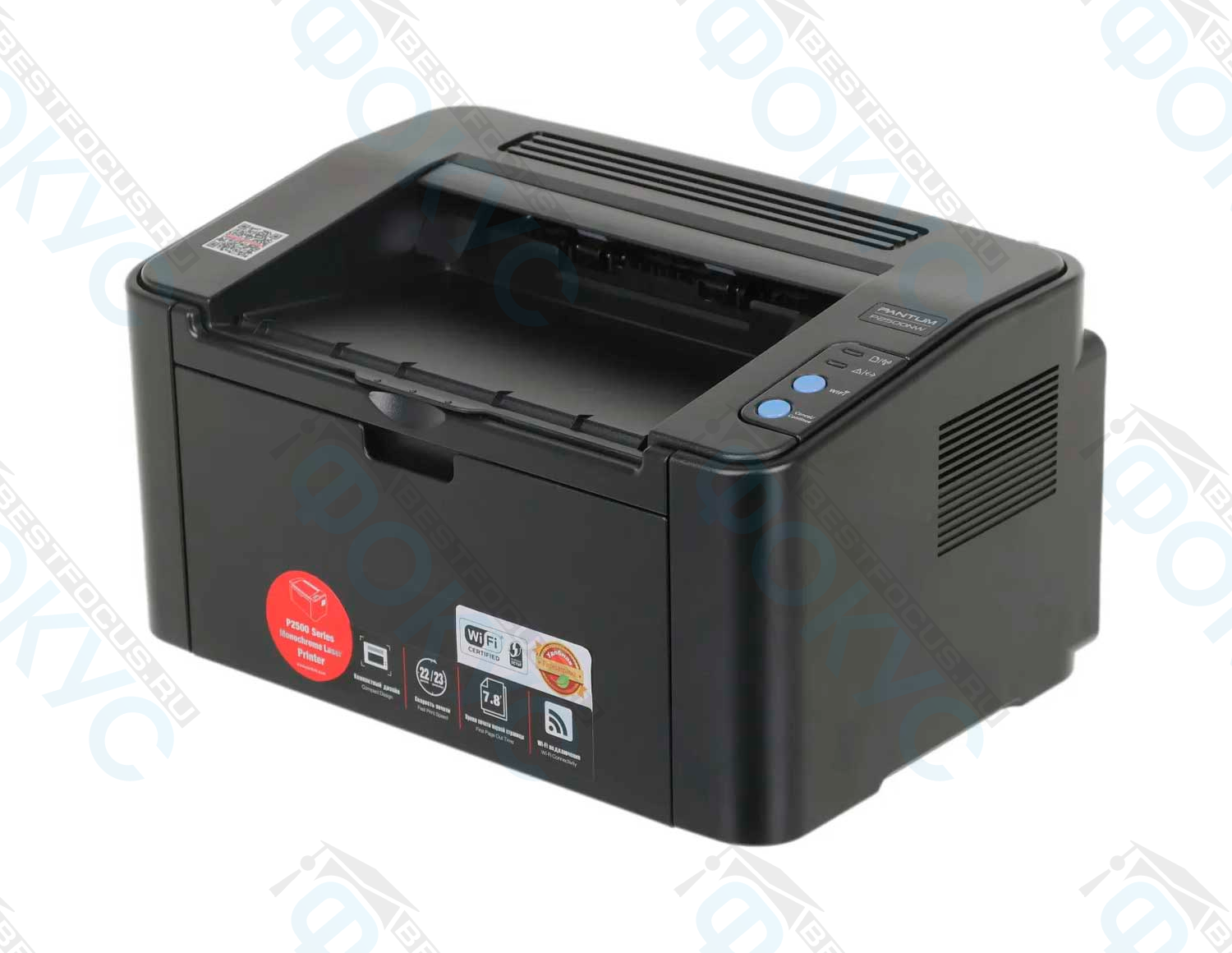 Компактный лазерный принтер с поддержкой Wi-Fi и кнопками управления для быстрой черно-белой печати