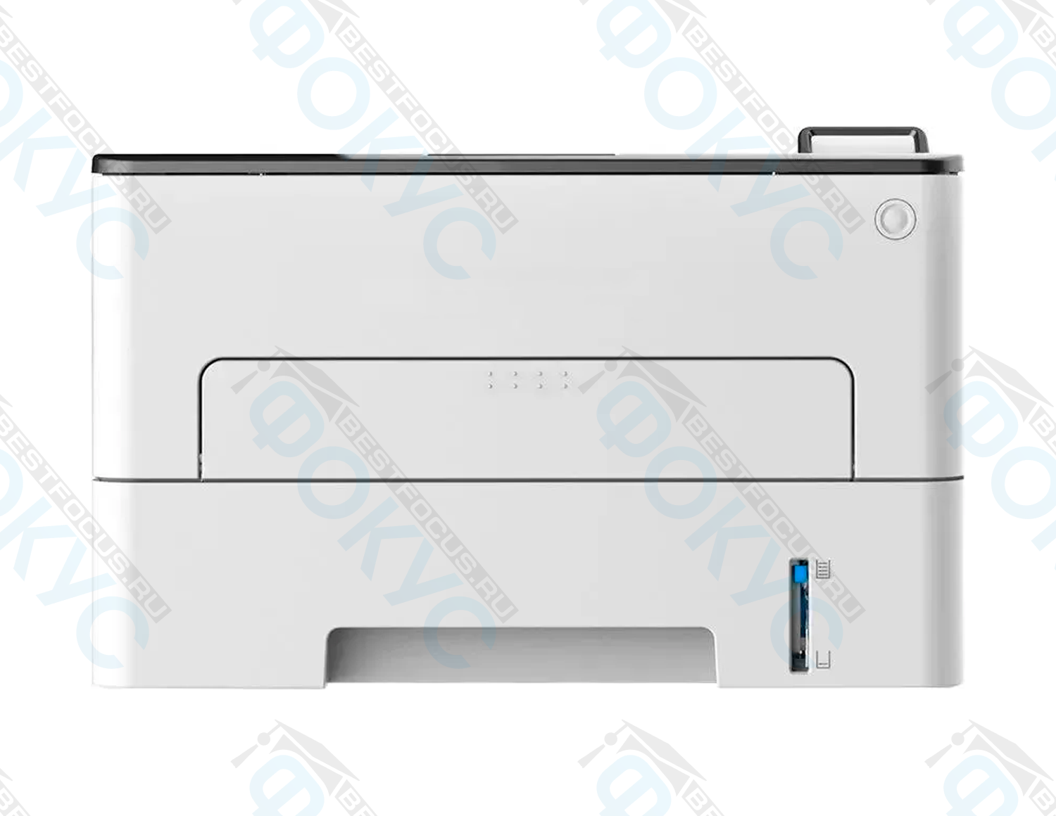 Компактный лазерный принтер с передней загрузкой бумаги и минималистичным дизайном