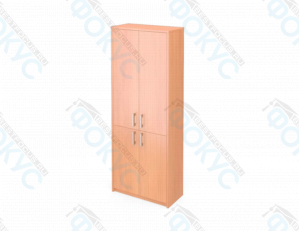 Шкаф канцелярский высокий с четырьмя глухими дверцами для хранения документов и офисных принадлежностей
