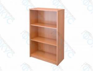 Канцелярский стеллаж из ЛДСП с тремя открытыми полками для хранения документов и офисных принадлежностей