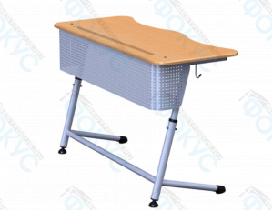 Ученическая парта с анатомической столешницей и перфорированным металлическим экраном
