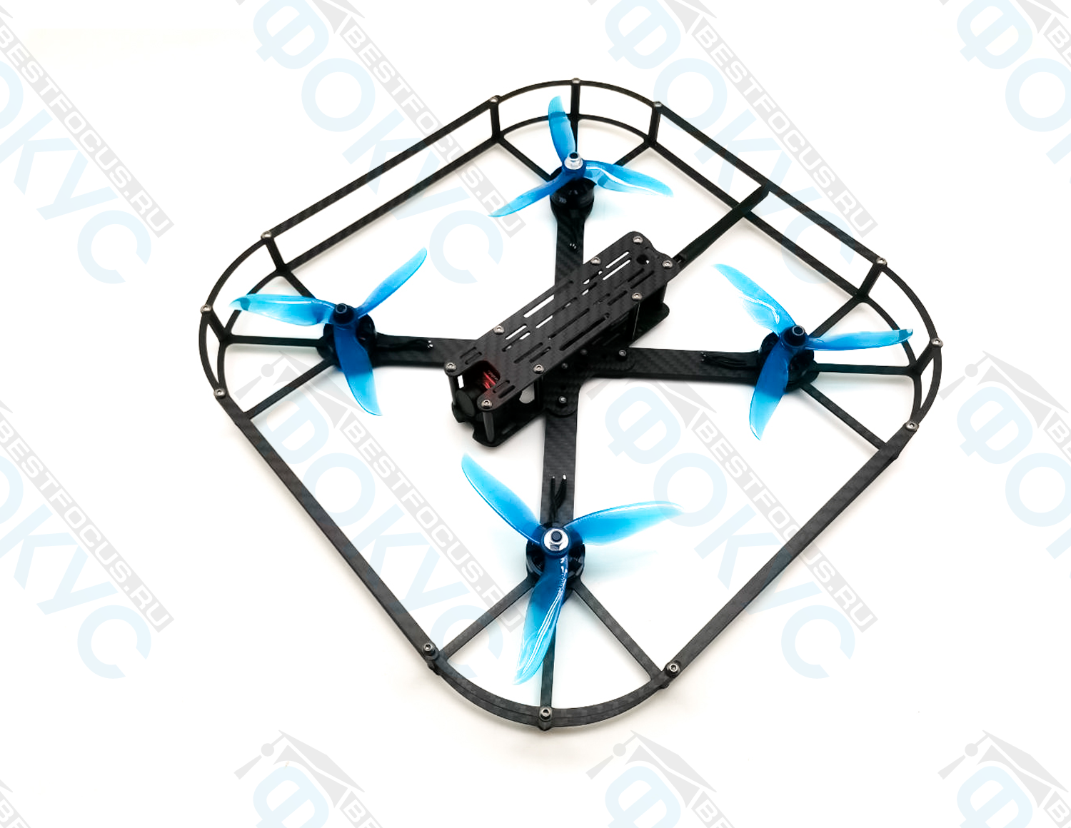 Учебный квадрокоптер конструктор с защитной рамой
