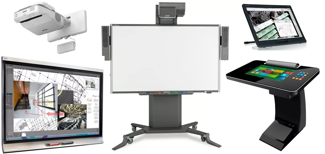 multimedia-equipment-2 «Фокус» - оснащение образовательных учреждений|Мультимедийное оборудование для уроков: проекторы, панели, акустика