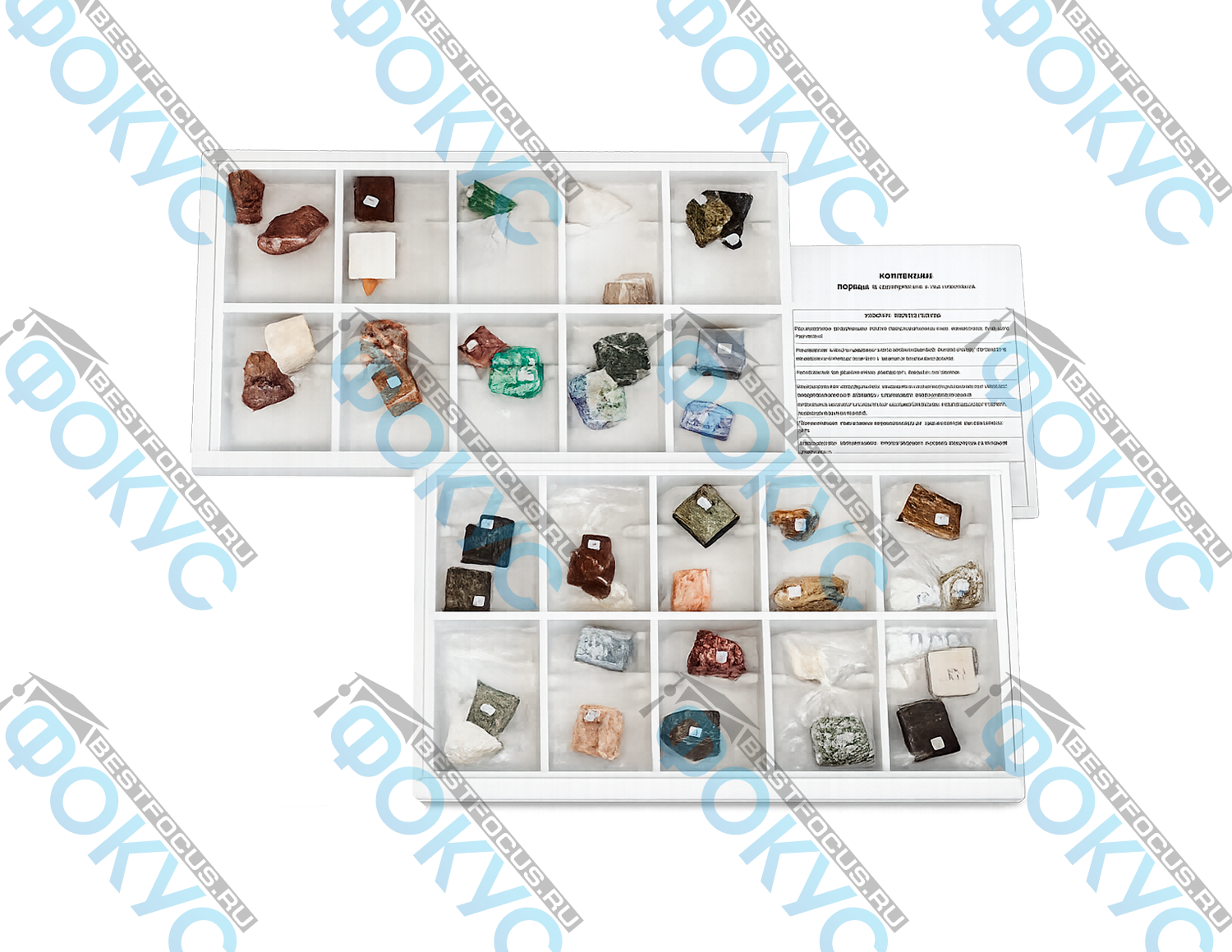 Коллекция минералы и горные породы 40 видов для кабинета географии