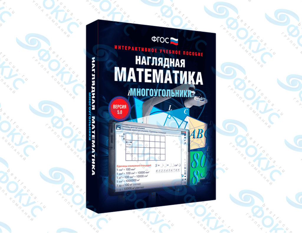 Интерактивное учебное пособие Наглядная математика Многоугольники для школы