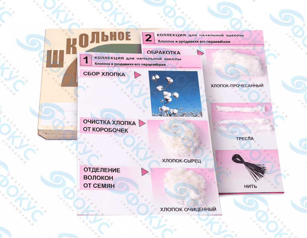 Коллекция хлопок для начальной школы для уроков технологии