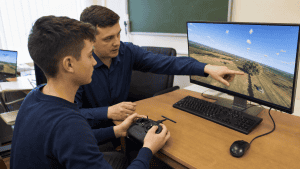 Беспилотником — естественная фотография учебного оборудования
