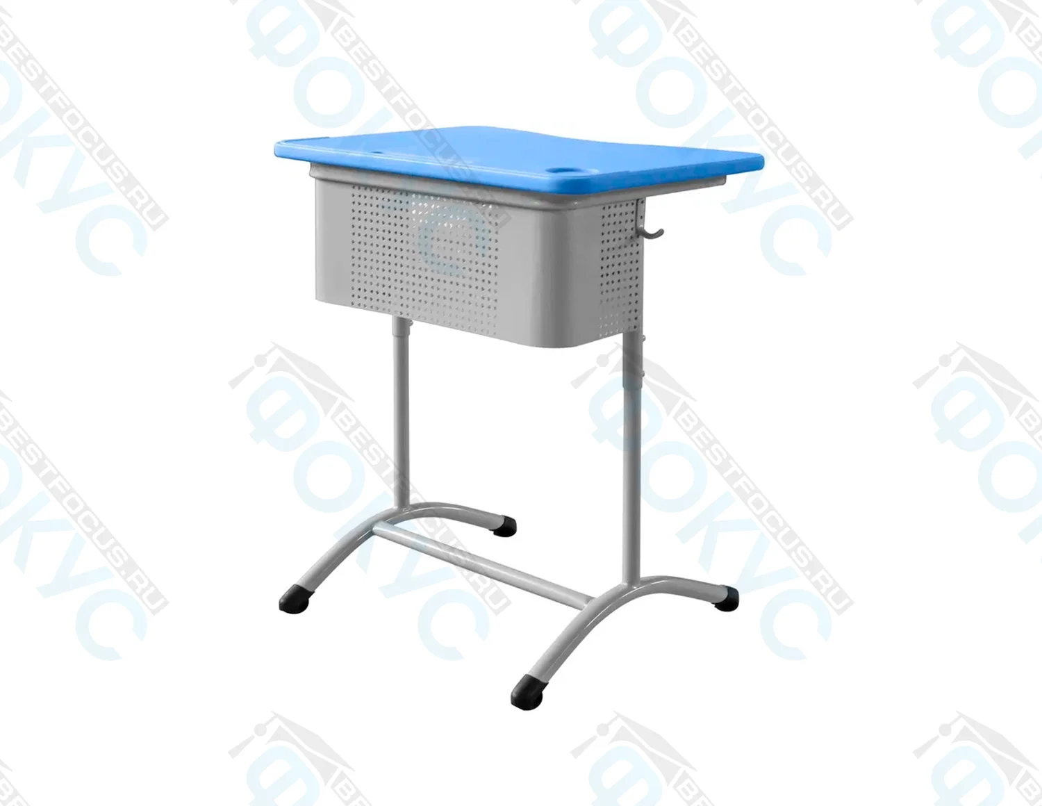 Стол ученический Вектор Про синий с пластиковым экраном и регулировкой высоты