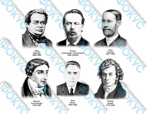 Портреты физиков комплект 35 шт для кабинета физики