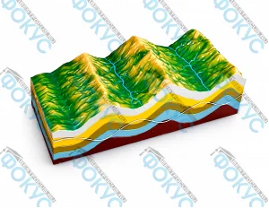 Модель земных складок и рельефа для кабинета географии