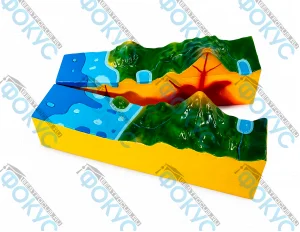 Модель вулкана разборная для кабинета географии