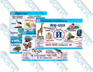 Комплект таблиц для начальной школы письмо и развитие речи для уроков русского языка
