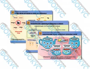 Комплект таблиц для начальной школы орфография для уроков русского языка