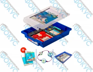 Комплект по технологии для начальных классов с деталями, механизмами и электрическими модулями