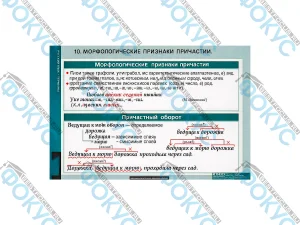 Таблицы демонстрационные по морфологии русского языка для кабинета школы