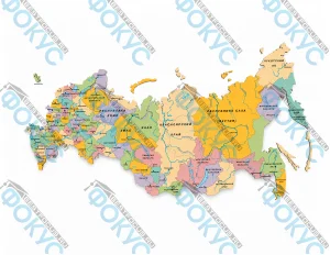 Деревянная карта России для кабинета ДНКР «Родина моя»