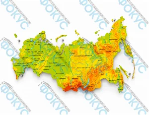 Декоративная карта России для кабинета ДНКР «Родина моя»