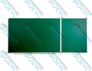 Двухэлементная магнитная меловая школьная доска 2550х1000 мм М-ШД-930 для учебного кабинета
